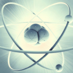 Graphic image of an atom