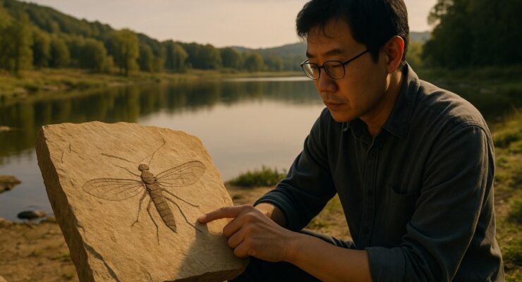 Person working on a computer while addressing Chosha praecursor