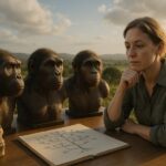 Person working on a computer while addressing human family tree rewrite