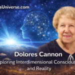 Dolores Cannon exploring consciousness past life regression and quantum healing hypnosis technique in a cosmic setting