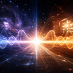 Visualization of the quantum measurement boundary where wave function probabilities collapse into observable physical reality.