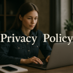 A woman reviewing information on a laptop representing user privacy, data protection, and responsible handling of personal information.