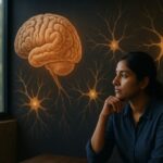 Person working on a computer while addressing regenerative astrocytes