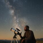 Person working on a computer while addressing cosmic acceleration