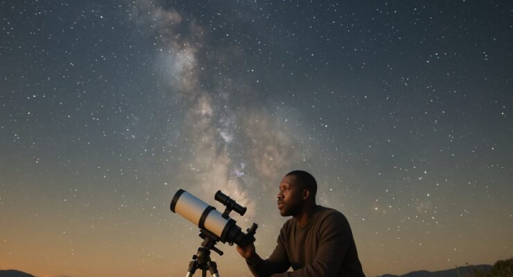 Person working on a computer while addressing cosmic acceleration