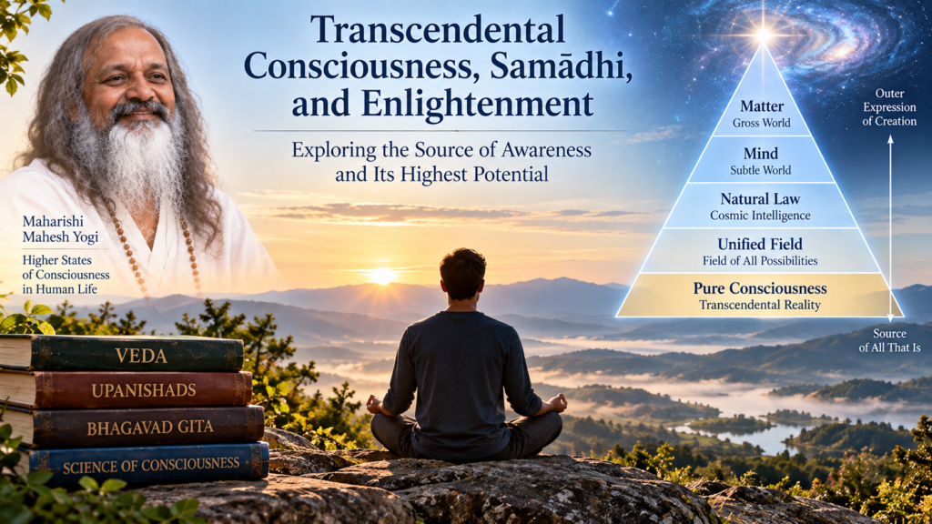 Transcendental Consciousness, Samādhi, and Enlightenment
